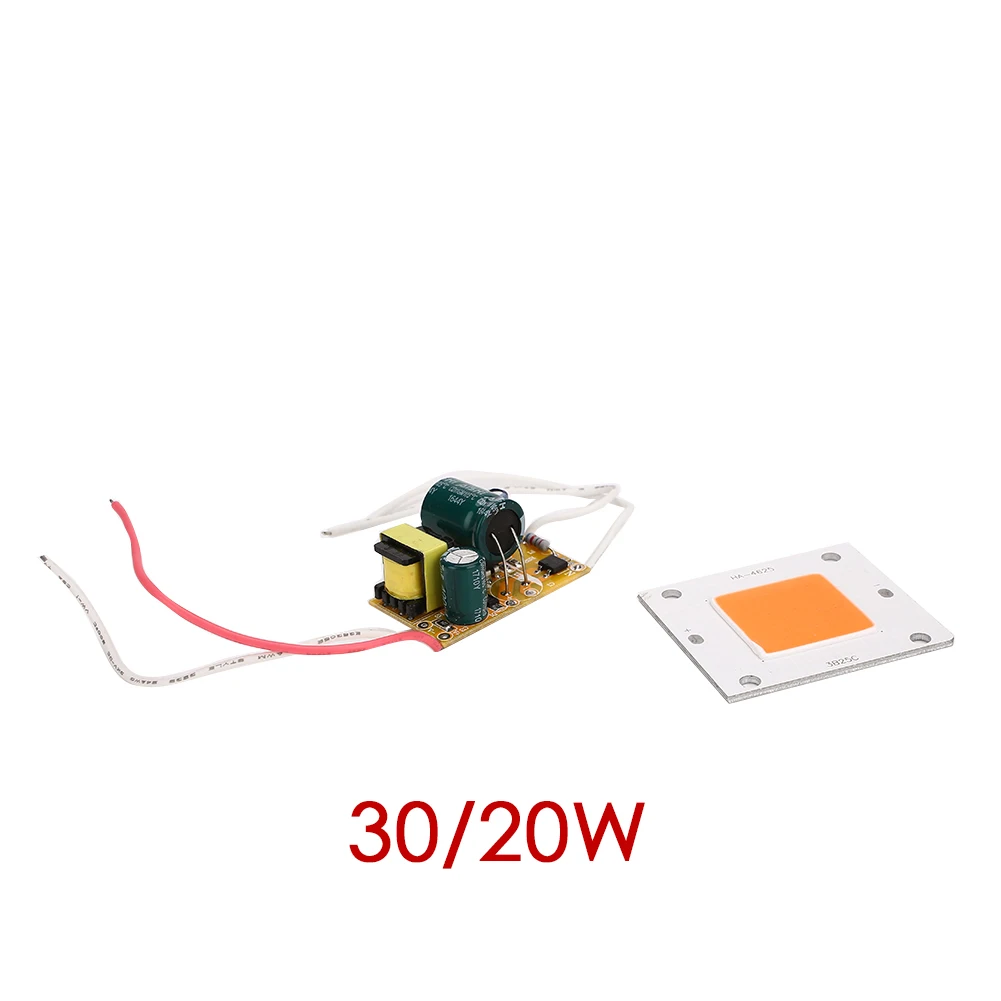 

High Power LED COB Chip Diode Lamp 20W 30W AC90-240V Power Supply DIY Full Spectrum LED Grow Light Spotlight Bulb Floodlight