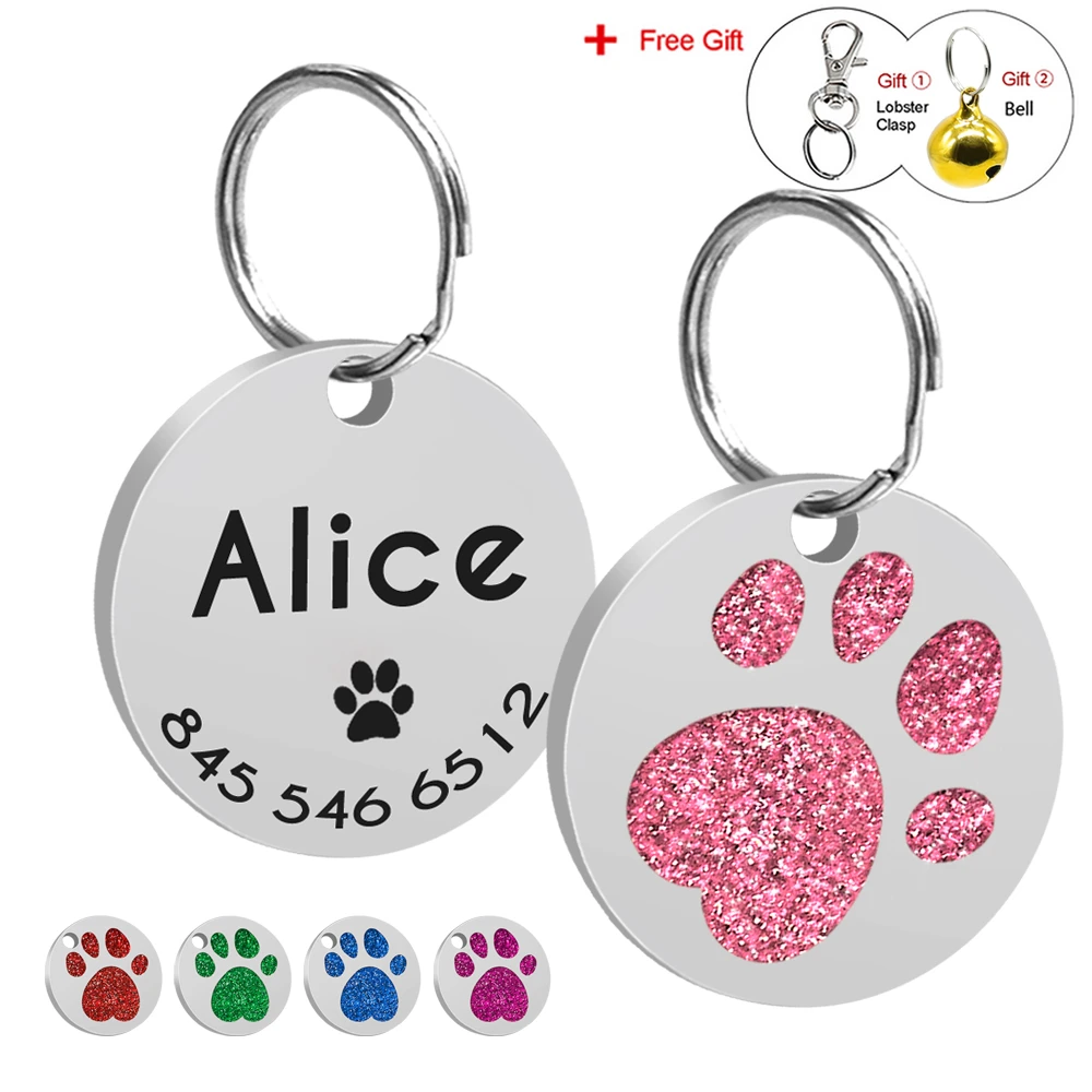 Etiquette D Identification Anti Perte Pour Chien Et Chat Nom Et Numero De Telephone Graves Accessoires Pour Collier De Chien Avec Sonnette Gratuite Aliexpress
