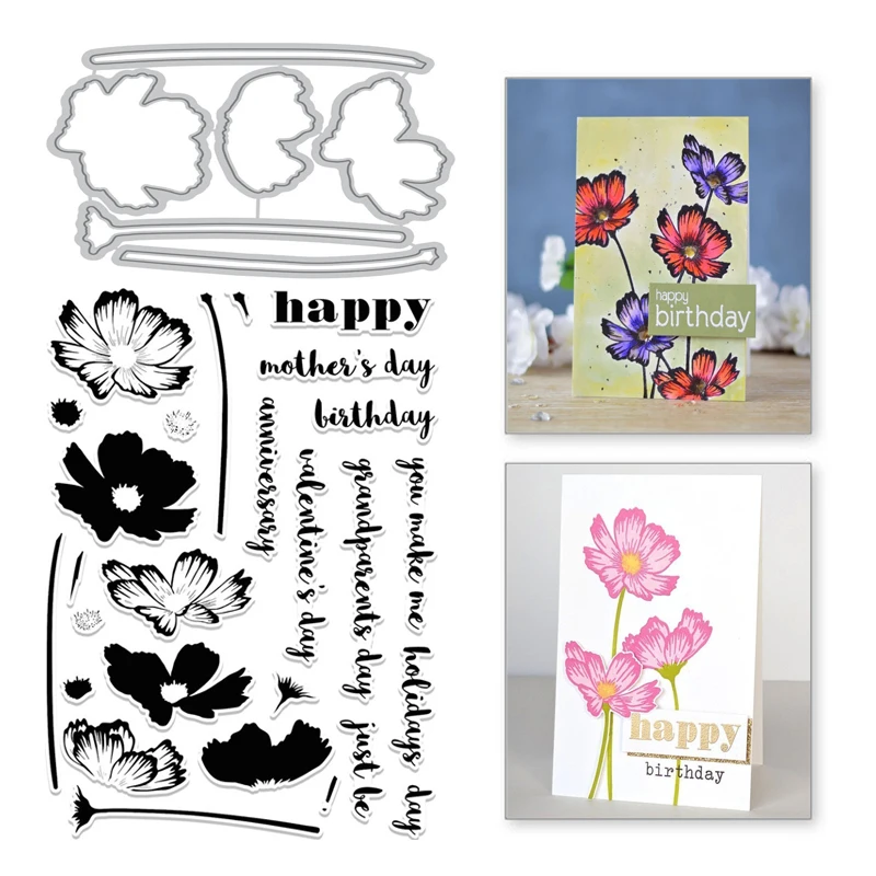 

Naifumodo Flower Stamps Scrapbooking Tropical Plants Metal Cutting Dies Decoration Embossing Album Card Craft Stencils New 2019