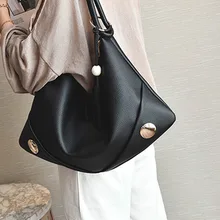 Женские Сумки из искусственной кожи женские бусинки с кисточками модная сумка на плечо Женская Роскошная шоппинг простая дикая дамская сумка-тоут Сумочка для пышек