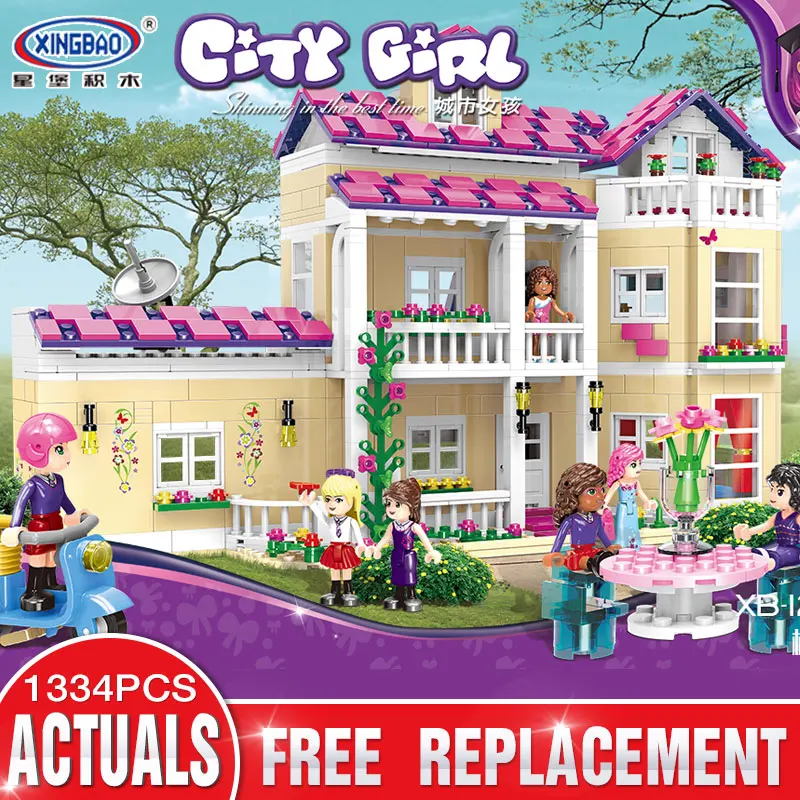 

XINGBAO 12006 Kid Toys 1334Pcs Girl Series The Happy Dormitory Set Building Blocks Bricks Educational Funny Girls Toys New Gifts