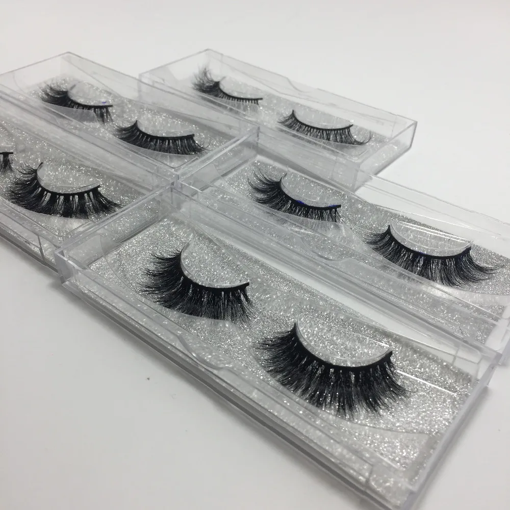 

10 pairs /lot 3D Real Mink Handmade Crossing Lashes Mink Eyelash Individual Strip Thick Lash Fake Eyelashes