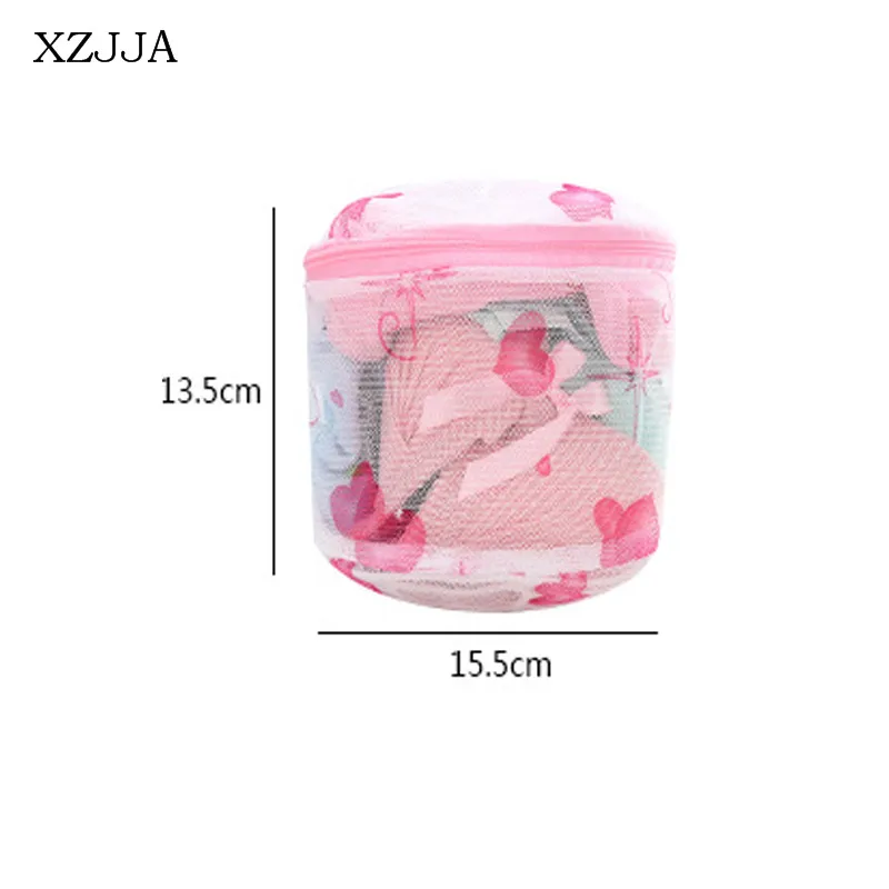 XZJJA Printing Folding Laundry Bag Laundry Basket Multifunction With Stents Home Clothing Underwear Bra Wash Protect Bag