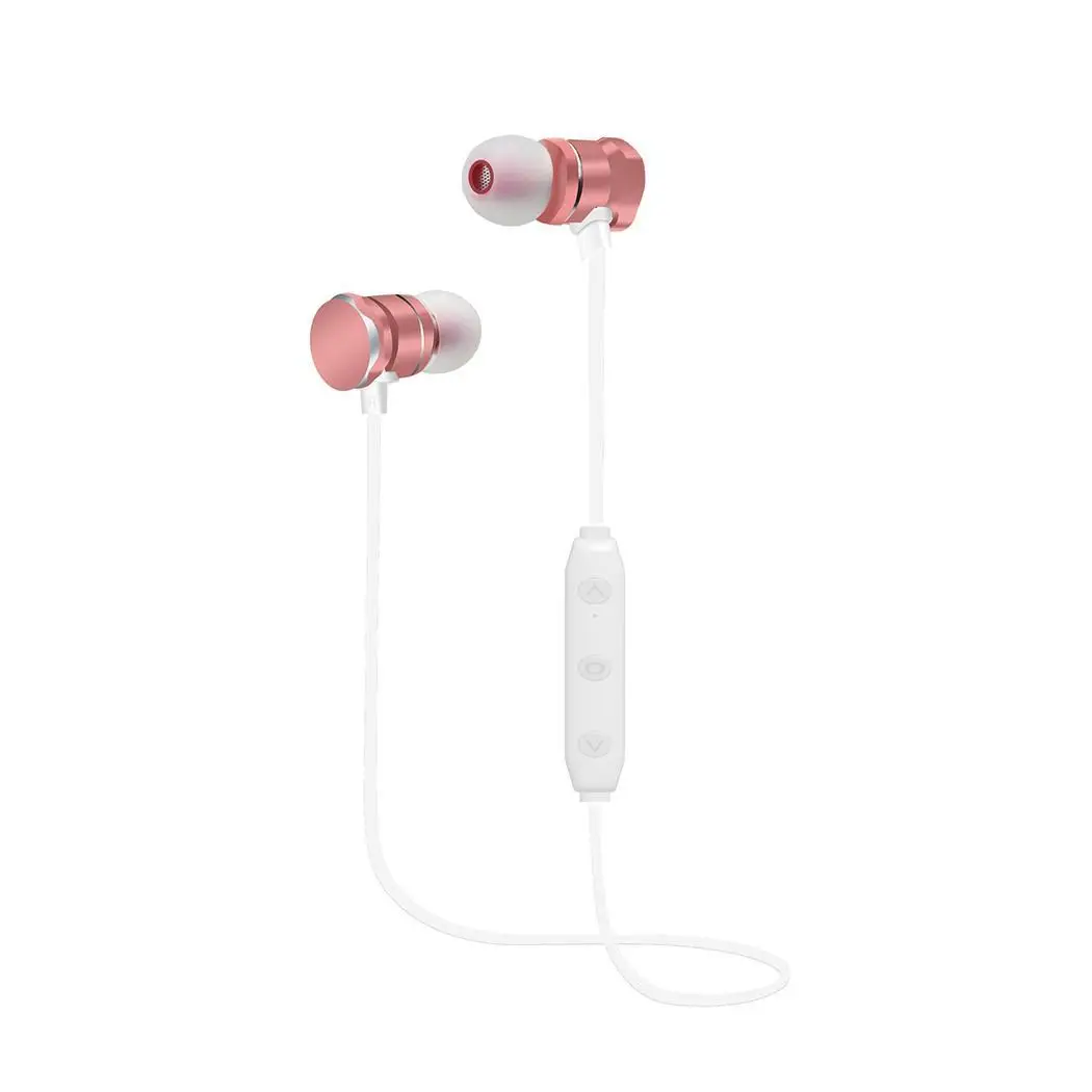 rose gold Модные беспроводные Bluetooth стерео наушники-вкладыши Спортивные Bluetooth-402dB 6-7 H Повседневная 16 гарнитура 2,4-2,480 ГГц - Цвет: rose gold