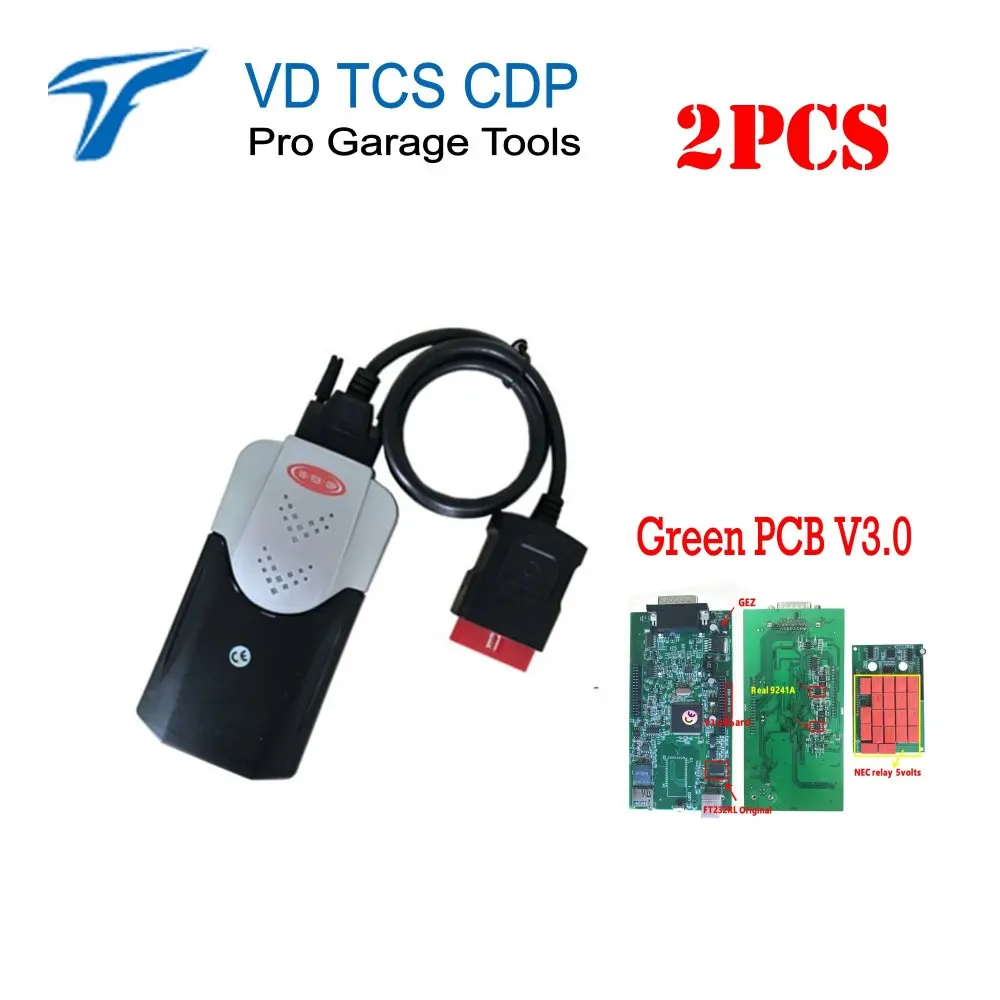 2 шт. VD TCS CDP Pro Plus для зеленой печатной платы 3,0 Vci,3/,00 грузовых автомобилей OBD2 сканер диагностический инструмент