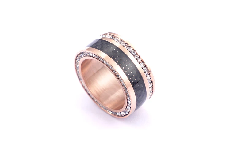 rose gold KALEN, очаровательное кольцо из нержавеющей стали для женщин, розовое золото и серебро, кольца Bague, модные стразы Anillos, обручальные кольца, ювелирные изделия, подарки - Цвет основного камня: rose gold