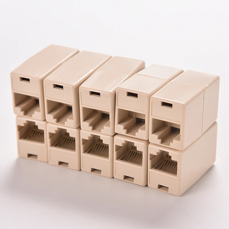 

High Quality RJ45 Cat5 8P8C Socket Connector Coupler For Extension Broadband Ethernet Network LAN Cable Joiner Extender Plug