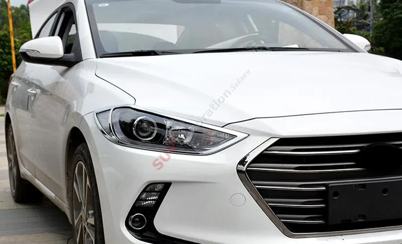 Новое поступление! Для шестого поколения для hyundai Elantra Avante ABS хромированный налобный светильник с накладками 2 шт