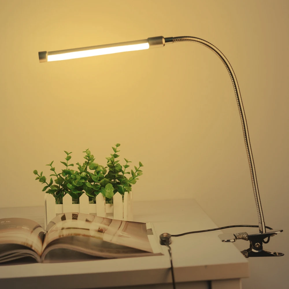Это TableLamp 10 Вт защита глаз светодиодный зажим свет настольные лампы для чтения 10 уровня Яркость регулируемый 3 освещение Цвета