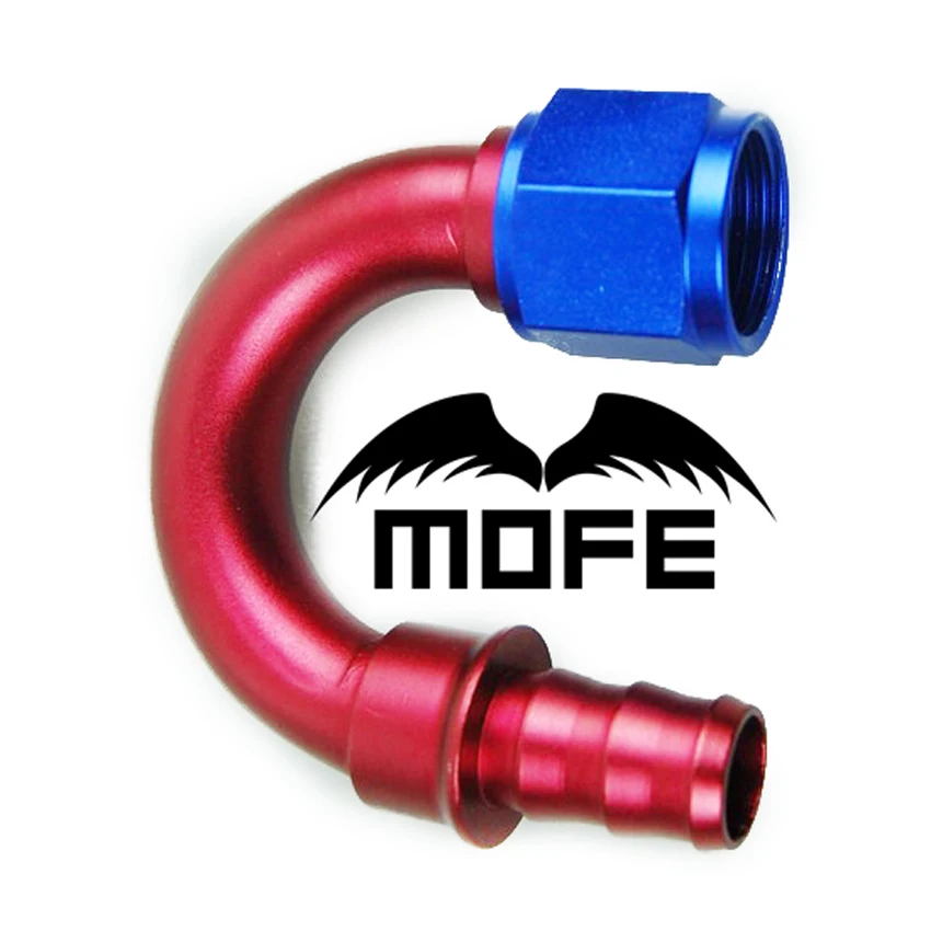 AN4 180 Degree Fuel Push On Push On Lock Hose End AN Fitting Oil Cooler