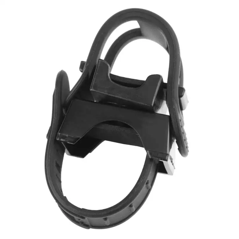 Black Rubber Bike Front Lamp Light Clamp Headlight Holder 360C Rotatable Swivel Bicycle LED Flashlight Torch Mount Holder Clip