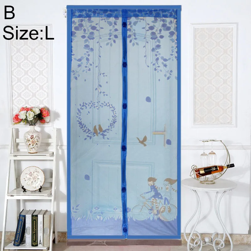 Magnetic Door Mesh Curtain Insect Mosquito Net Screen Bug Fly Guard Soft Cartoon Best Price - Цвет: 90cmX210cm