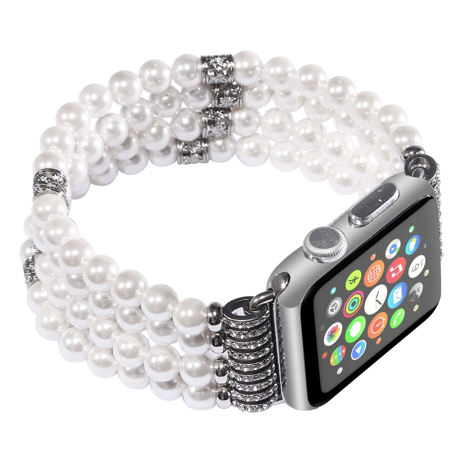 Женские бусины эластичный браслет для Apple Watch Band Series 1 2 3 4 5 ювелирные изделия