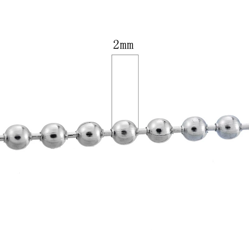 10 м Шаровые цепи из нержавеющей стали 2,4 мм Шаровые бусины ожерелье соединитель для DIY украшения Аксессуары