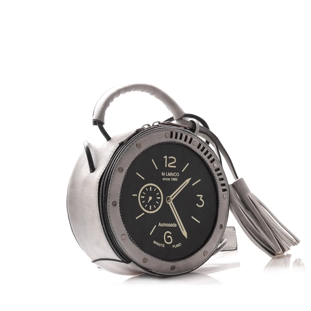 Womens Tassel Cute Party Crossbody Bag Handbag ROUND ALARM CLOCK NOVELTY ACROSS BAG Womens Tassel Cute Party Crossbody Bag Handbag ROUND ALARM CLOCK NOVELTY ACROSS BAG