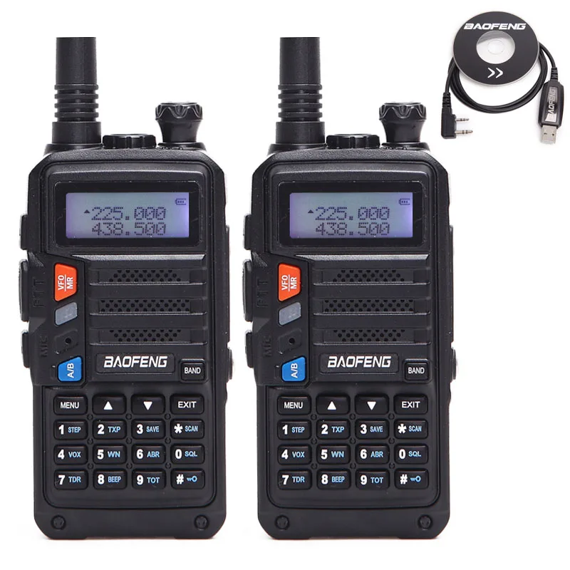 2 шт. Baofeng UV-9S tri-диапазоны рация 220-225 мГц Любительская ветчина ручной Портативный CB радио ФИО Comunicador передатчик трансивера