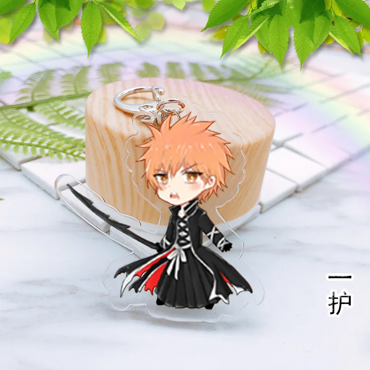 Аниме BLEACH косплей Kurosaki Ichigo брелок двухсторонний модный мультяшный подвески