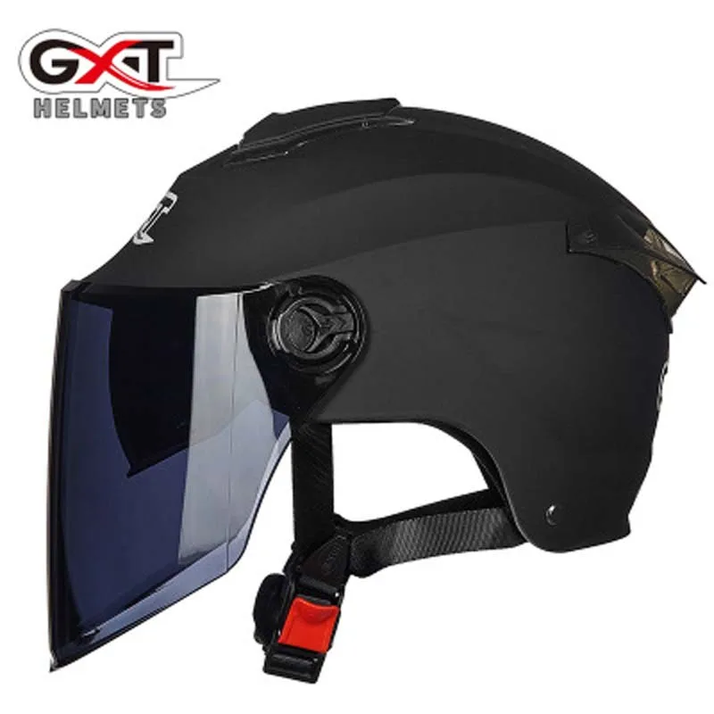 

GXT double lens motorcycle helmets summer men women motorbike helmets half face capacete