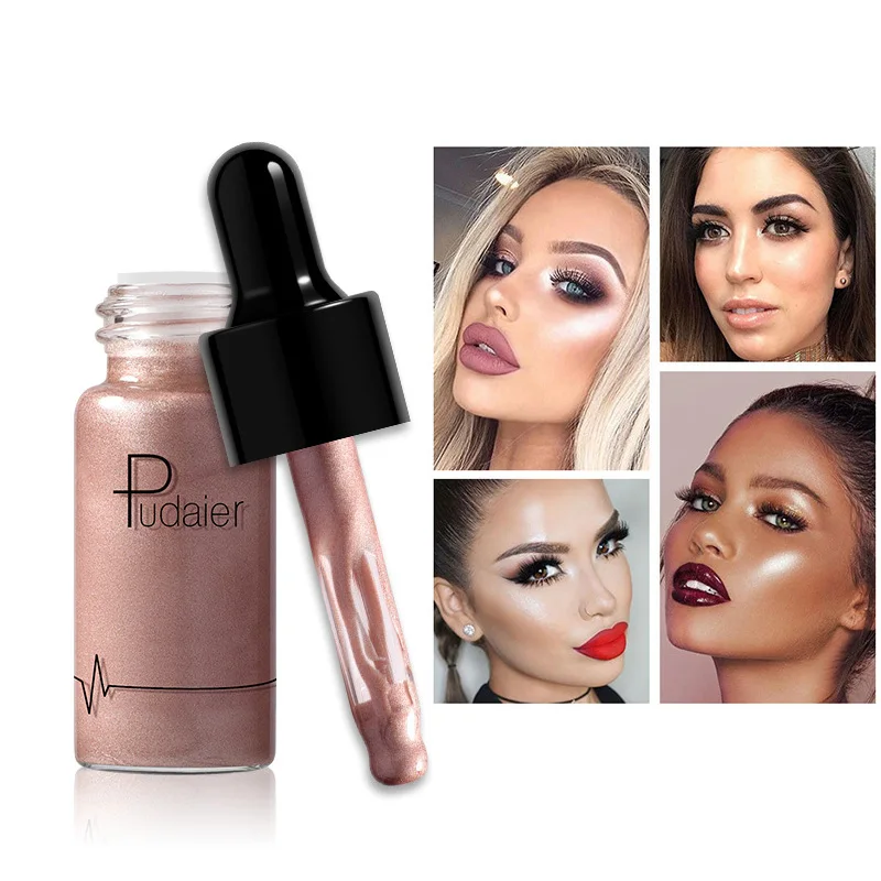 Face Highlighter Face Bronzer Profession Makeup Liquid Shimmer Shiny Long Lasting Brighten