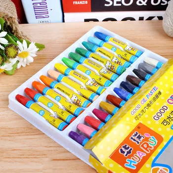 

24 Colors Wax Crayon can be washed oil painting stick Eraseable Plastic Crayon Painting for Children School Office Art Supplies