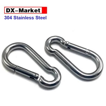 

m4-m14 Spring Hook ,304 Stainless Steel Spring Snap Hook Carabiner