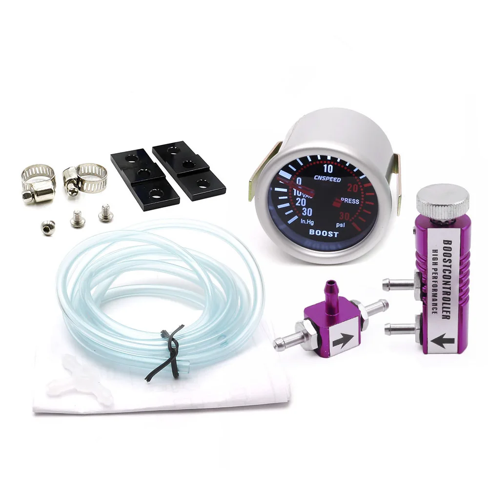 CNSPEED 52 мм Boost Gauge PSI с турбо Con роликовый комплект 12 В гоночный автомобиль турбо Boost Aut Gauge автомобильный измеритель YC101309 - Цвет: purple