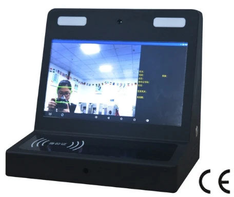 

Security guard Visitors check in/out time management Face and ID Recognition pc desktop with 10.1 inch touch monitor
