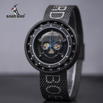 

BOBO BIRD Stainless steel Men Watch Women Male Quartz Analog Bearing Timepieces in Gifts box erkek kol saati relogio masculino