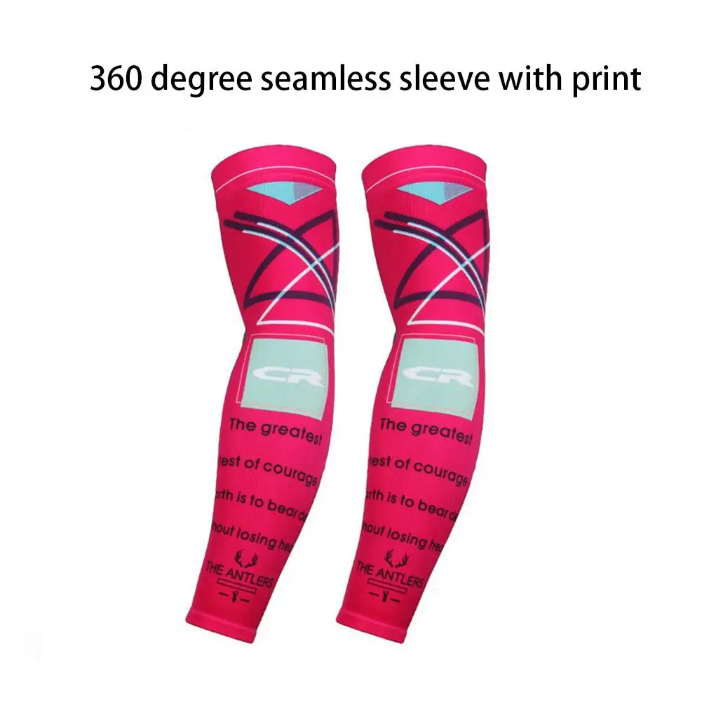 Outdoor Sunscreen Ice Silk Sleeves Unisex Tattoo Flower Arm Sleeves Guard Arm Driving Riding No Trace Printing Oversleeve Parts