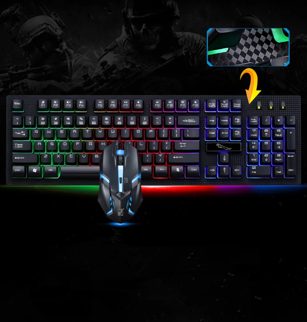 XMING проводная USB PC Gamer механическая подвеска на ощупь клавиатура и мышь набор фотоэлектрическая Клавиатура для ноутбука с подсветкой