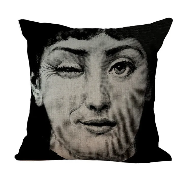 Винтаж rosenthal Piero fornasetti Подушка Чехол Красота уход за кожей лица с принтом хлопковая льняная подушка покрытие автомобиля офис диван-Подушка Чехол домашнего декора - Цвет: N
