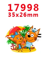 PR-17998 Принадлежности для рукоделия с изображением героев мультфильмов плоские с обратной стороны плоские смолы 30 штук. PR-17828-18026 - Цвет: PR-17998