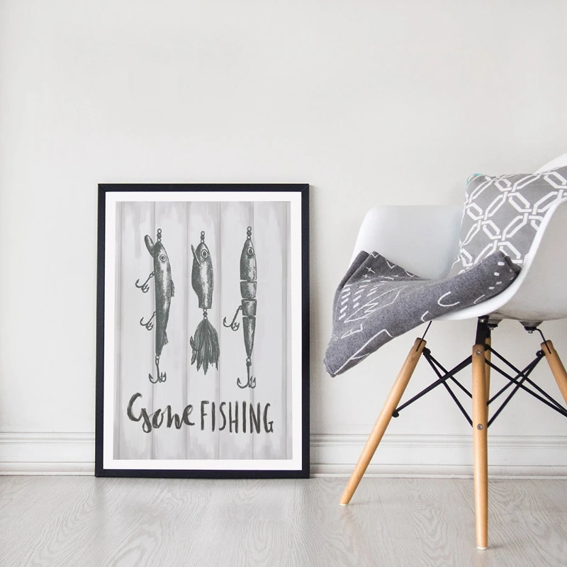 Gone Fishing Canvas Print Home Decor