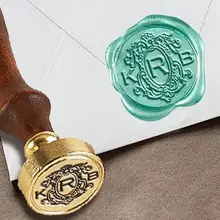 Персонализированные вензеля 3-Начальные Пользовательские Воск печать штамп " die-#3383 Викторианский вензеля