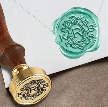 

Personalized Monogram 3-Initial Custom Wax Seal Stamp 1" Die- #3383 Victorian Monogram