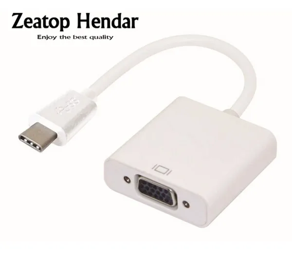 1 шт. USB 3,1 Тип C(USB-C) мужчин и женщин VGA адаптер конвертер для MacBook Pro Air Laptop noptebook