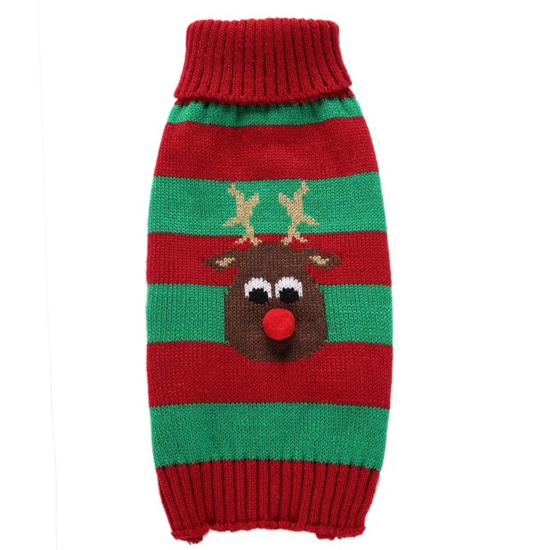 Рождественский свитер для собаки зимние клоуна щенок Костюмы теплый Рождественский олень одежда с принтом в виде собак для маленького, небольшого питомца собаки roupas водонепроницаемый жилет для собаки - Цвет: green