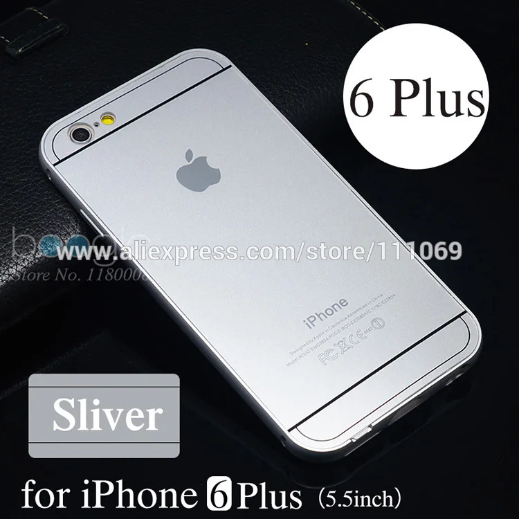Серебристый 100x DHL бесплатно металлический Камбер бампер чехол для apple iphone 6 и 6 Plus 5,5 Корея Мода высокого качества алюминиевый гибридный Чехол - Цвет: Серебристый