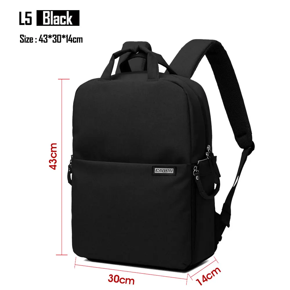 L5 Black CADeN L5 Dslr Камера сумка Водонепроницаемый рюкзак для ноутбука цифровой Камера и объектив фотография Чемодан сумки чехол для Canon Nikon - Цвет: L5 Black