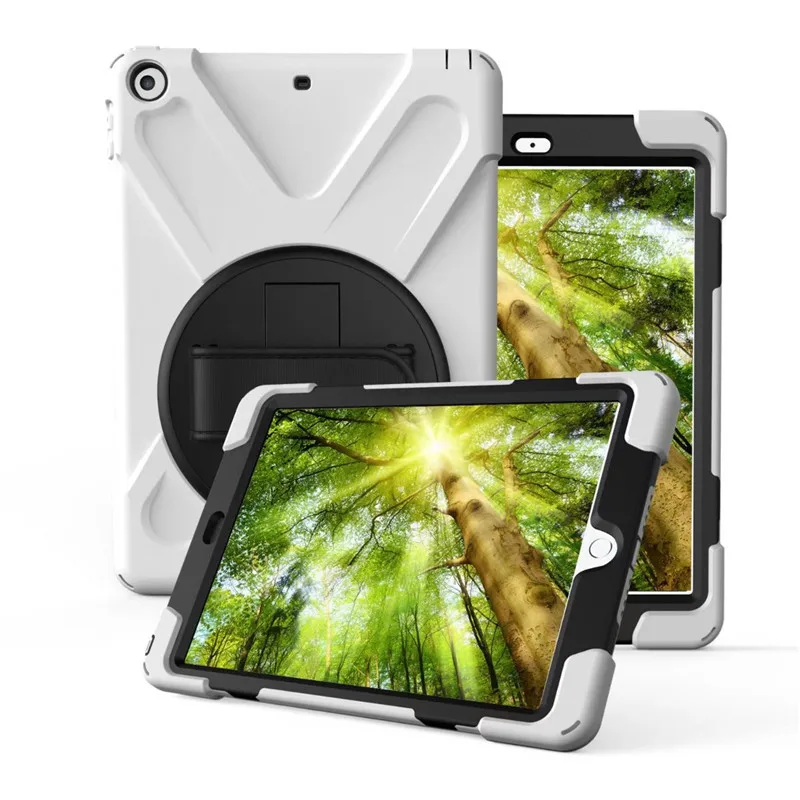 Чехол для планшета для Apple IPad Air2 Air 2 9,7 дюймов, чехол Funda, детский безопасный противоударный сверхпрочный силиконовый Жесткий держатель для рук - Цвет: White