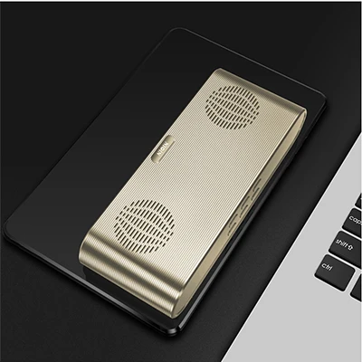 Q6 Bluetooth Внешний аккумулятор и колонка 2*3 Вт переносные беспроводные колонки Портативная колонка карта стерео звуковая коробка с басом и встроенным микрофоном - Цвет: Gold