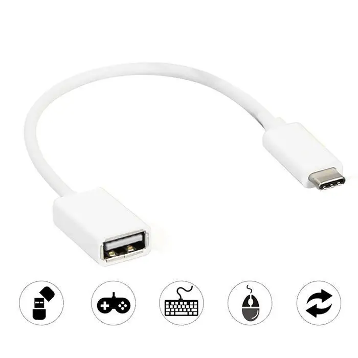 Кабель для передачи данных от type-C до USB2.0 MacBook 16 см/6,3 дюйма удлинитель адаптер для передачи данных белый кабель для внутреннего, наружного