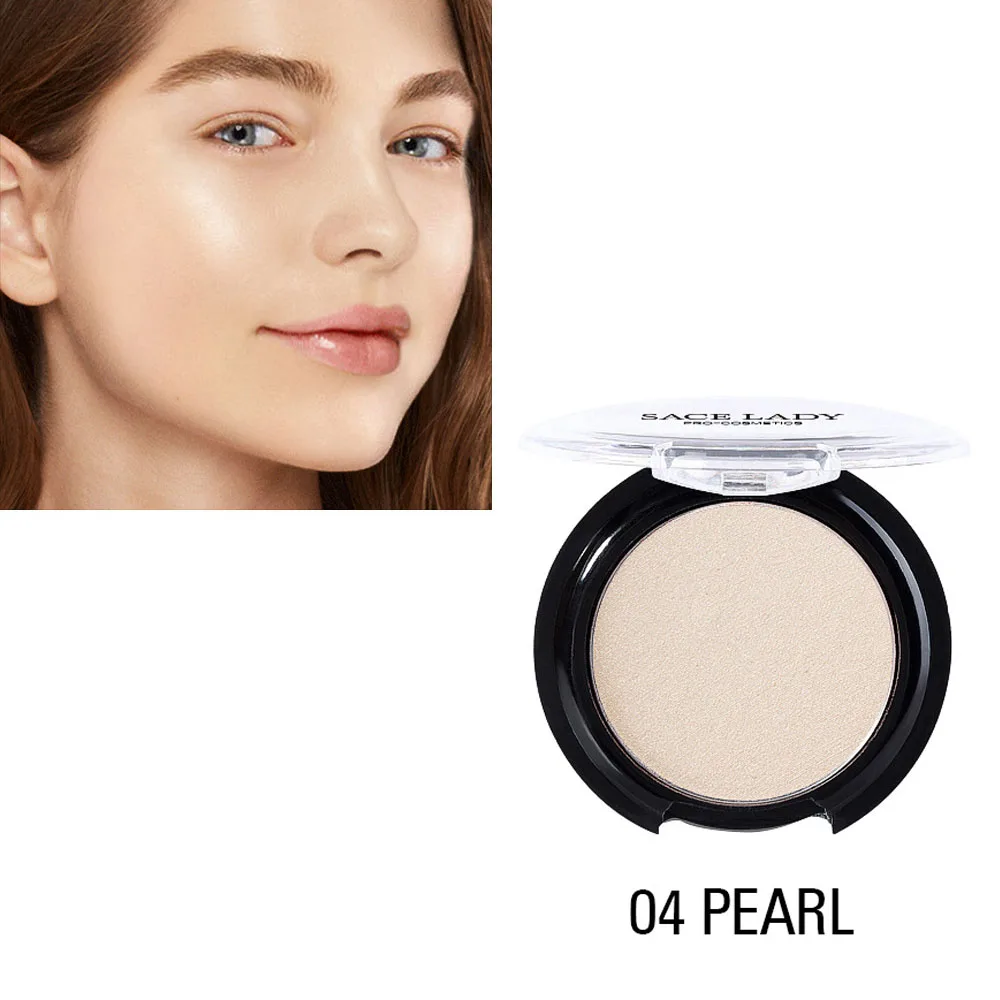 04 SACE LADY хайлайтер пудра для лица Iluminator макияж профессиональный блеск палитра комплект для макияжа с эффектом свечения осветляет косметику TSLM1 - Цвет: 04