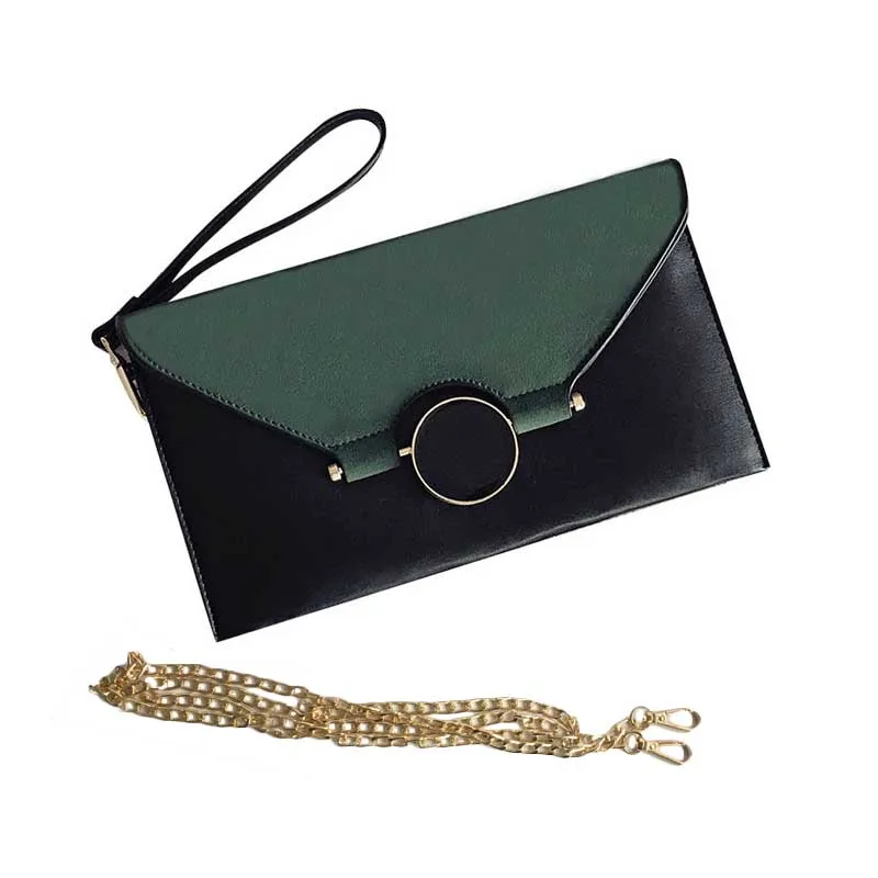 Rodful дамская сумочка-клатч через плечо женская кожаная сумка-конверт женская цепочка сумка через плечо клатч женский кошелек - Цвет: Green