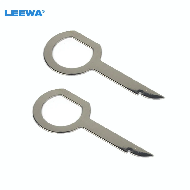 

LEEWA 2pcs/pair Car Radio Stereo Removal Release Tool Keys For VW FOR Audi for Ford Volkswagen New #CA2870