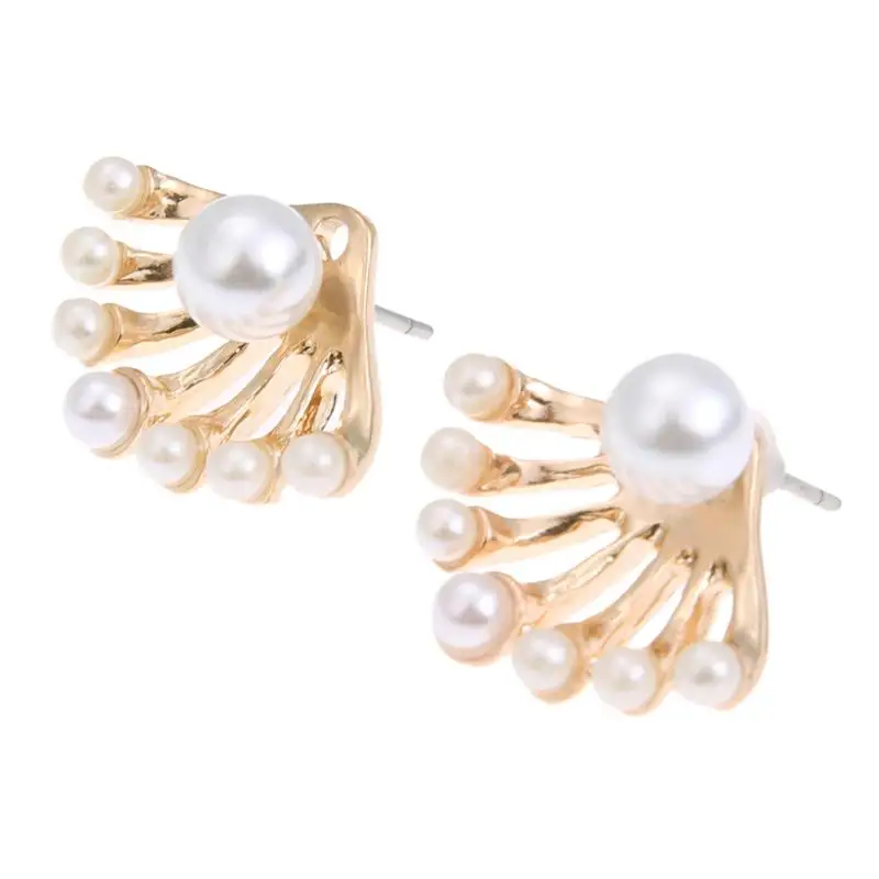 

Ear Cuff Clip Imitation Pearl Stud Earrings For Women Jacket Piercing Earrings Fashion Jewelry Brincos Hanging After Ear Stud