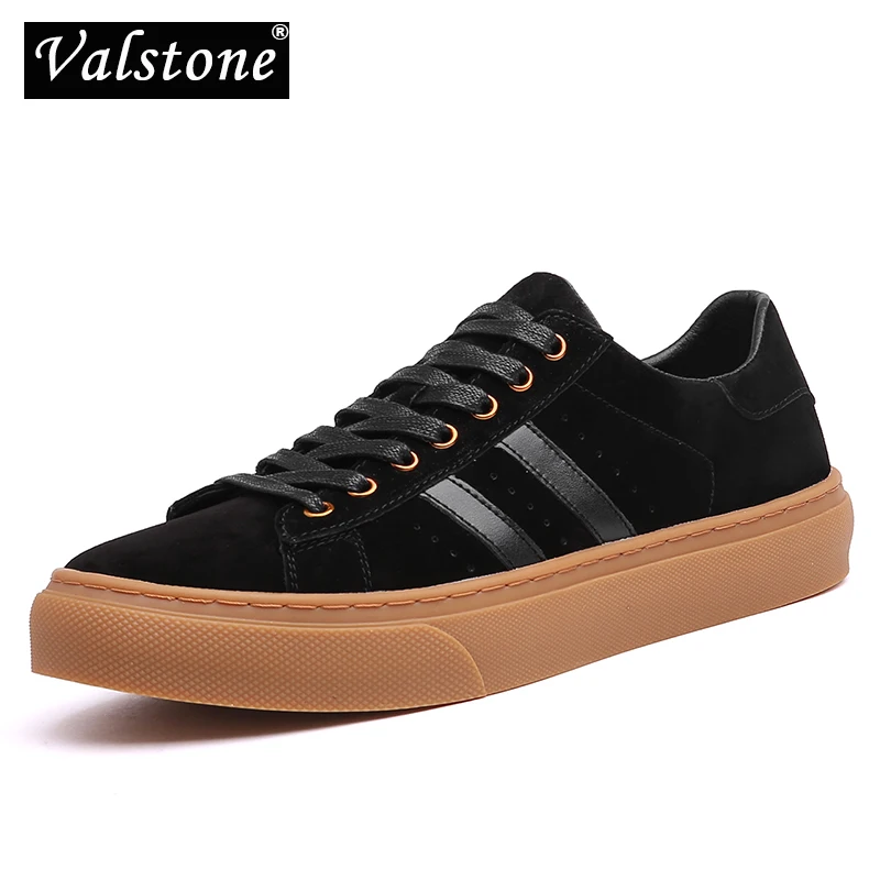 

Valstone luxury Brand Men sneaker genuine leather Soft natural skin casual shoes Quality Vulcanized shoes lace-up Rubber sole
