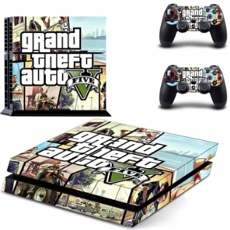 GCTM0343 Grand Theft Auto V vinly PS4 кожи Стикеры для Sony Игровые приставки 4 и 2 контроллера - Цвет: GCTM0343