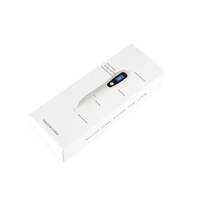 8 level LCD Plasma Pen 200mA tattoo Mole Removal USB For Face Body Freckle Wart Dark Spot remover machine Skin care Point Pen - Цвет: with Box