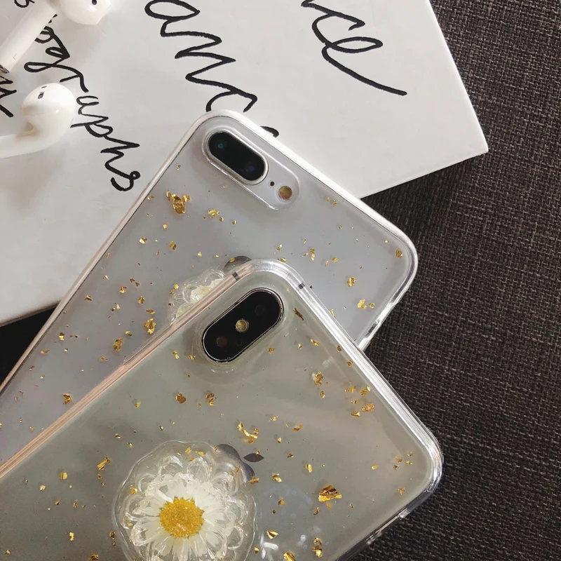 Luxury 3D Silicone Case For iphone 7 Plus Transparent case Cute fashion Flowers Pattern For iphone 6 6s 8 X XS MAX XR soft cover